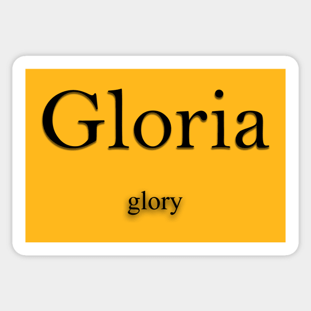 Gloria Name meaning Sticker by Demonic cute cat